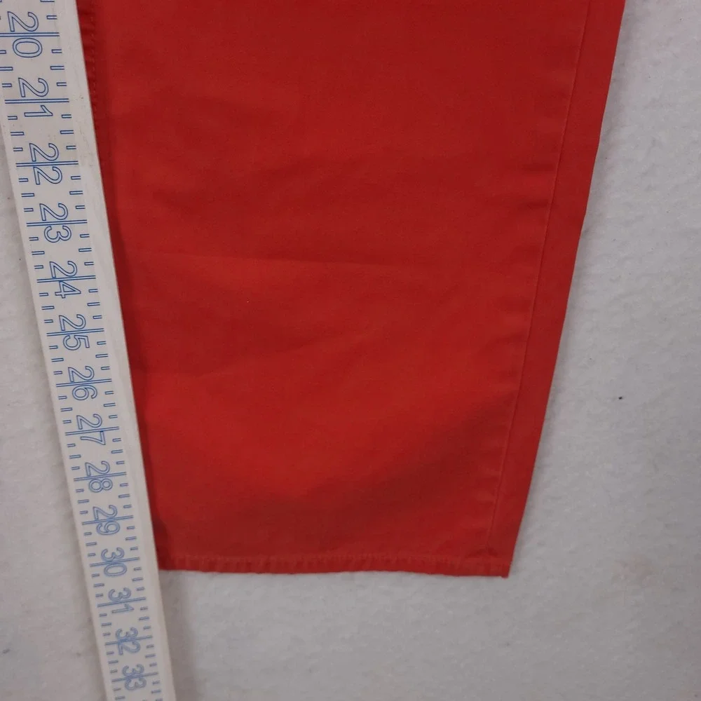 Polo Ralph Lauren Straight Leg Pants Mens 34x30 Orange Cotton Chino Twill Prep